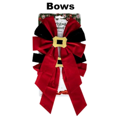 Large Christmas Bows - 19 x 26cm
